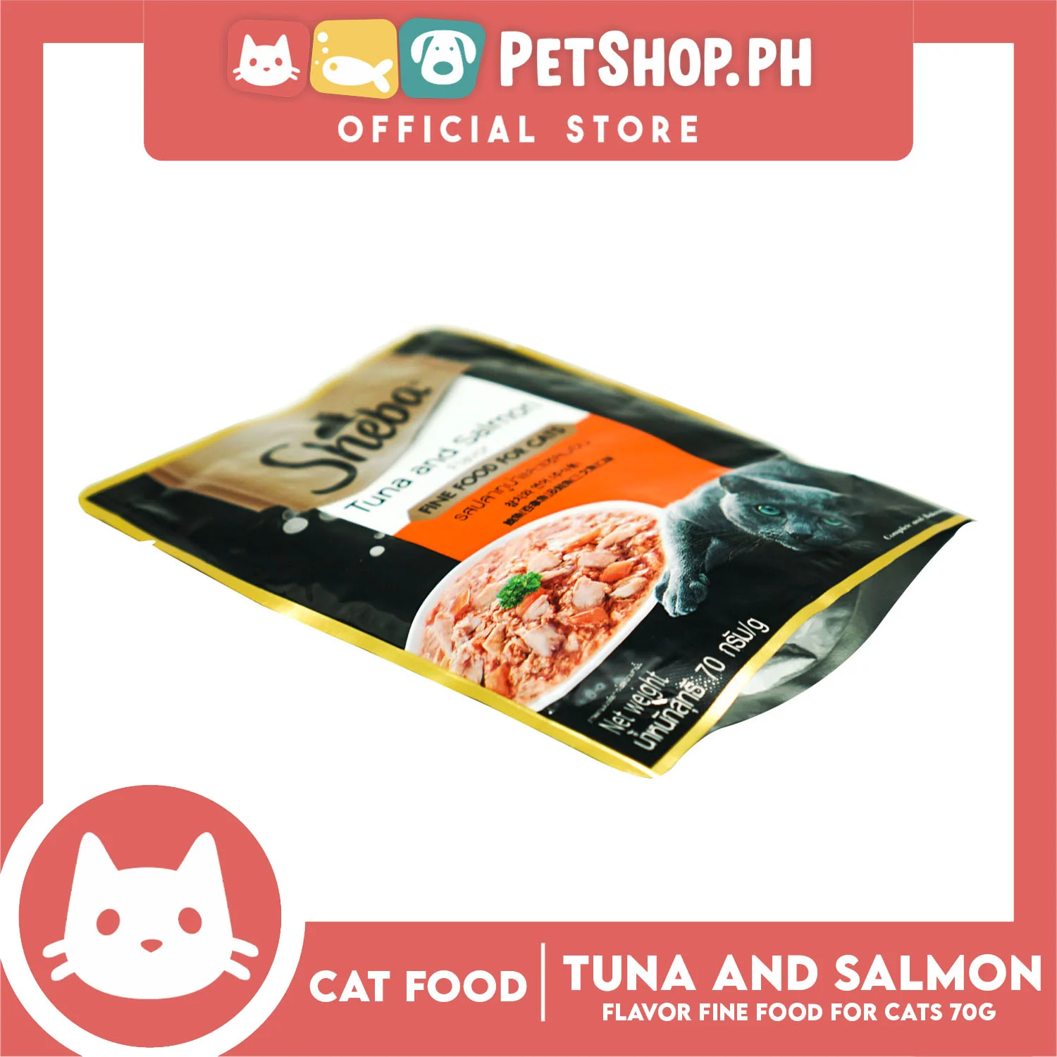 12pcs Sheba Tuna and Salmon Flavor 70g Fine Food for Cats - Image 3