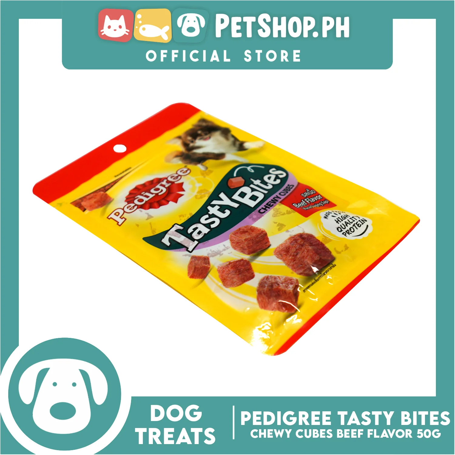 24pcs Pedigree Tasty Bites Chewy Cubes Beef Flavor 50g - Image 4