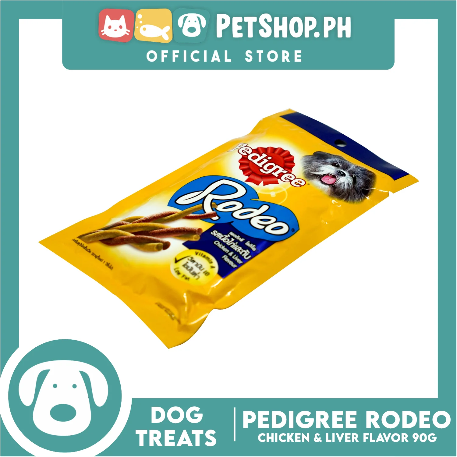 6pcs Pedigree Rodeo Chicken and Liver 90g Dog Treats, Twist Stick - Image 4