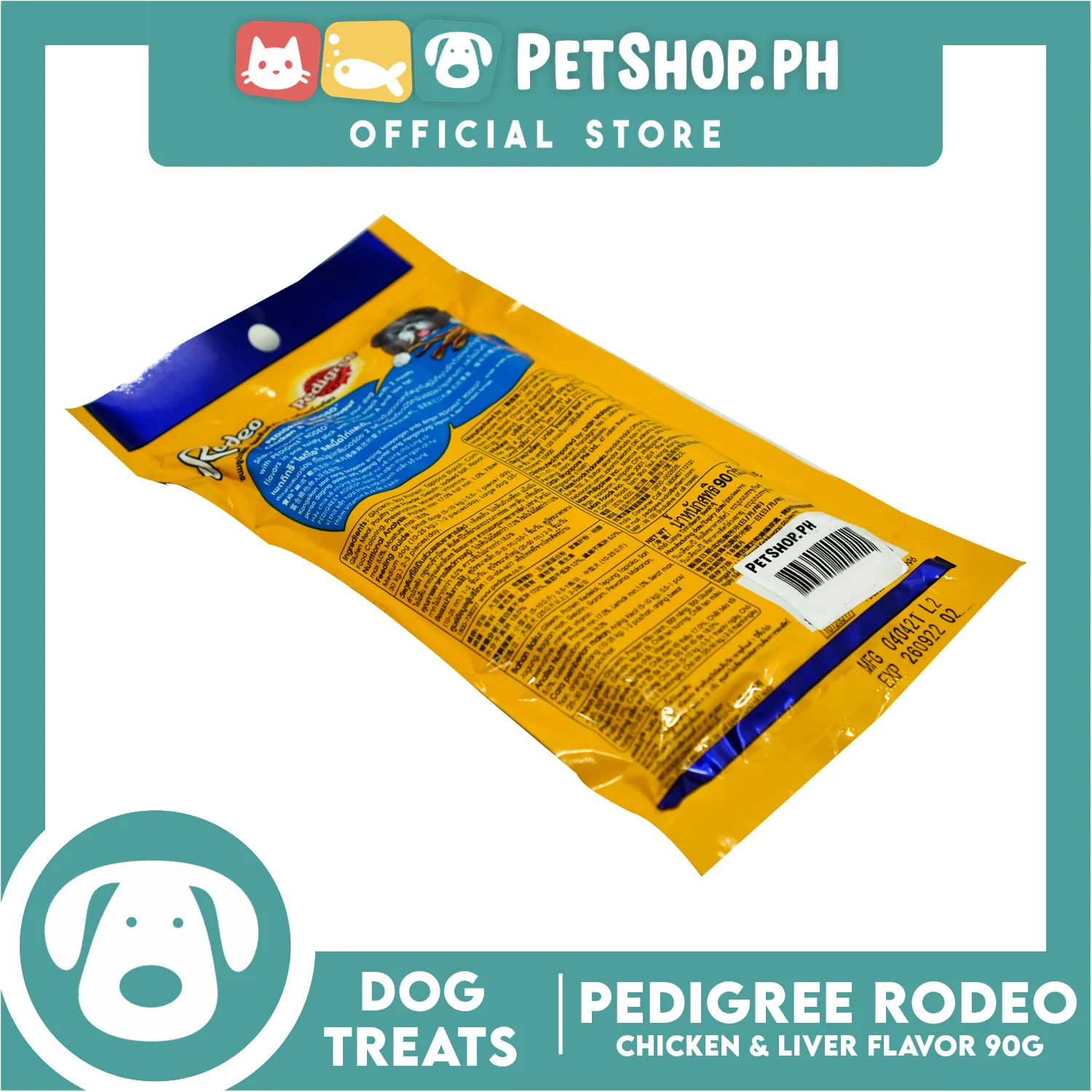 6pcs Pedigree Rodeo Chicken and Liver 90g Dog Treats, Twist Stick - Image 5