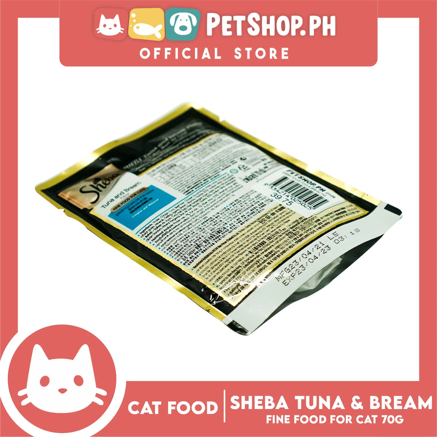 6pcs Sheba Tuna and Bream Flavor 70g Fine Food for Cats - Image 3