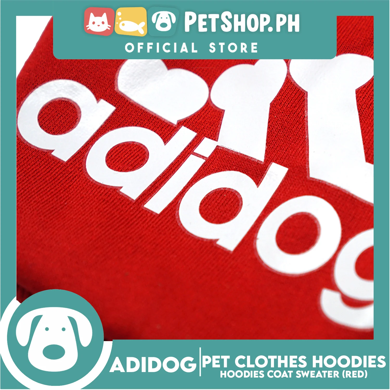 Adidog Pet Clothes Hoodies, Dog Winter Hoodies Apparel Puppy Cute Warm Hoodies Coat Sweater (Red) (XL) - Image 10
