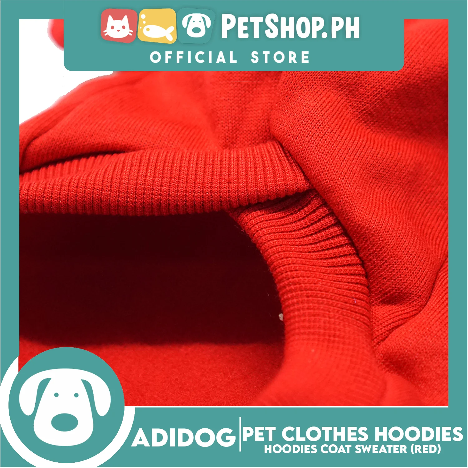Adidog Pet Clothes Hoodies, Dog Winter Hoodies Apparel Puppy Warm Hoodies Coat Sweater (Red) Small - Image 9