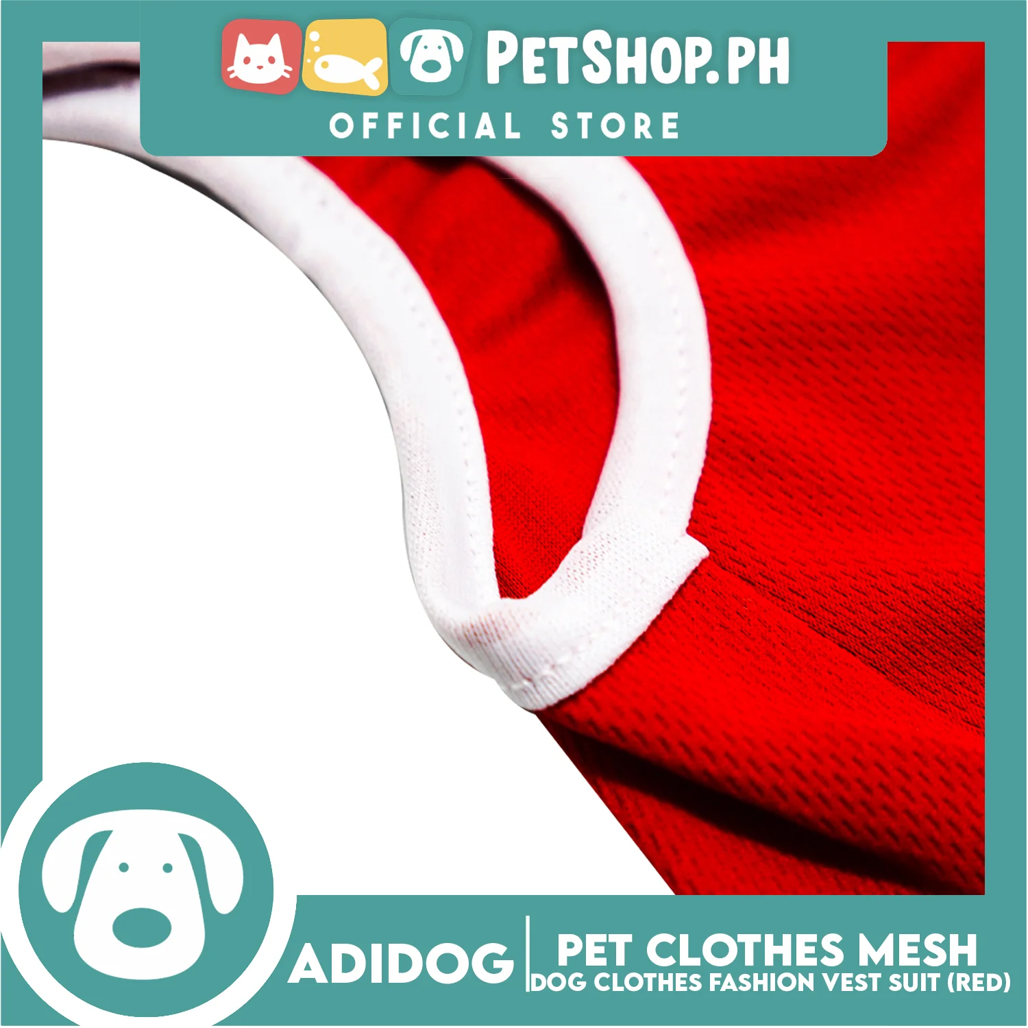 Adidog Pet Clothes Mesh Vet, Summer Dog Clothes, Breathable Mesh Vet, Dog Shirt, Pet Jersey, Fashion Vest Suit for Dogs (Red) (Extra Large) - Image 4