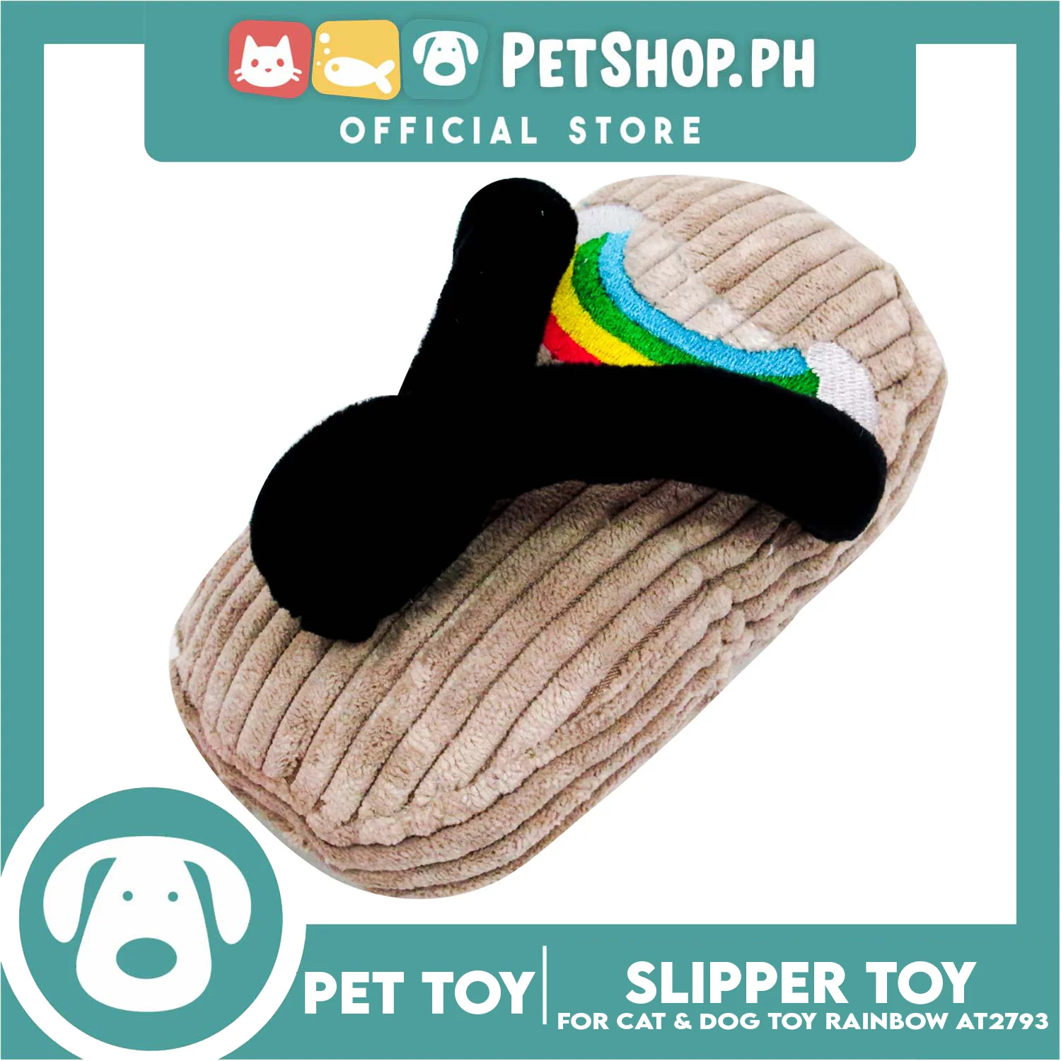 Amy Carol Slipper Toy Rainbow Design AT2793 For Cat And Dog - Image 3