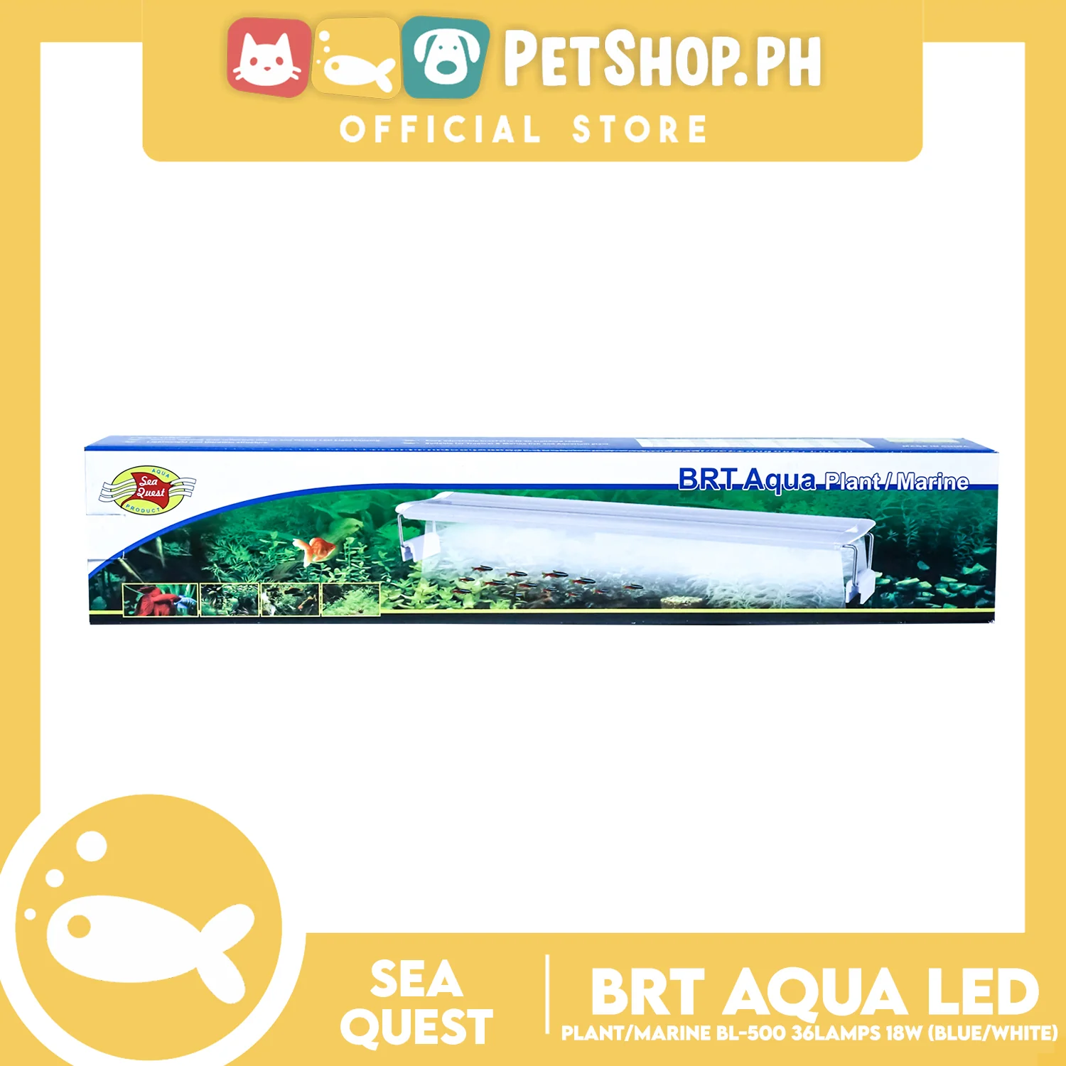 Aqua Sea Quest Product BRT Aqua Plant Marine (Blue/White) BL-500 50cm Lamp Size, 50-60cm Aquarium Size, Lamp Bead 36, 18W Power (15-20 Gallon) - Image 3