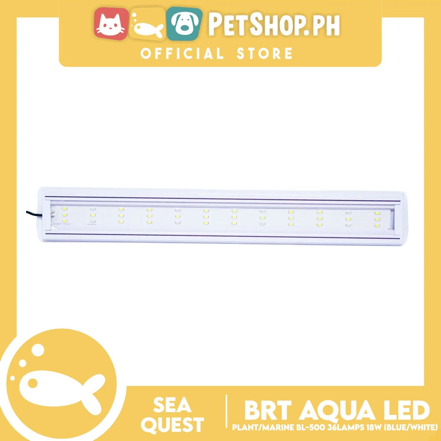 Aqua Sea Quest Product BRT Aqua Plant Marine (Blue/White) BL-500 50cm Lamp Size, 50-60cm Aquarium Size, Lamp Bead 36, 18W Power (15-20 Gallon) - Image 4