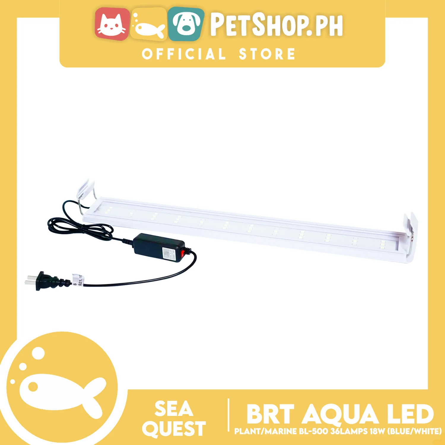 Aqua Sea Quest Product BRT Aqua Plant Marine (Blue/White) BL-500 50cm Lamp Size, 50-60cm Aquarium Size, Lamp Bead 36, 18W Power (15-20 Gallon) - Image 6
