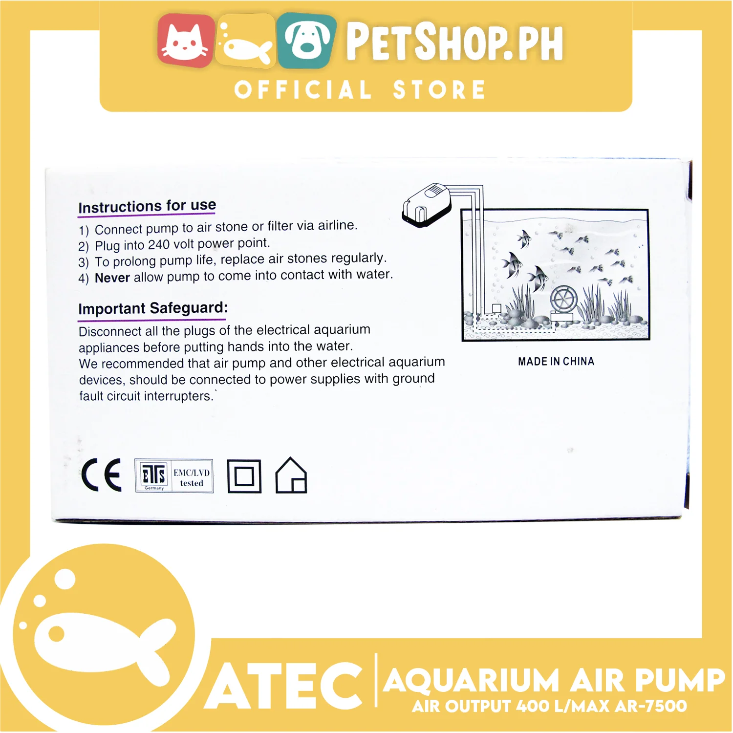 Atec Aquarium Air Pump AR-7500 Double - Image 5