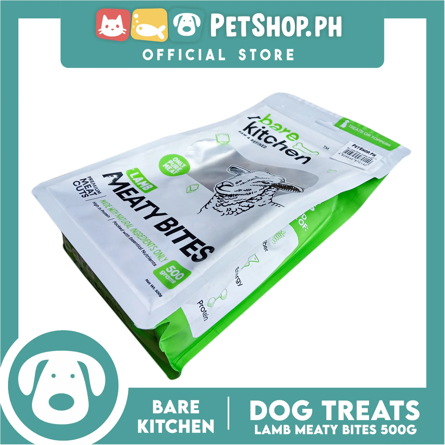 Bare Kitchen Meaty Bites (Chicken) Cubes Pet Treats 500g - Image 3