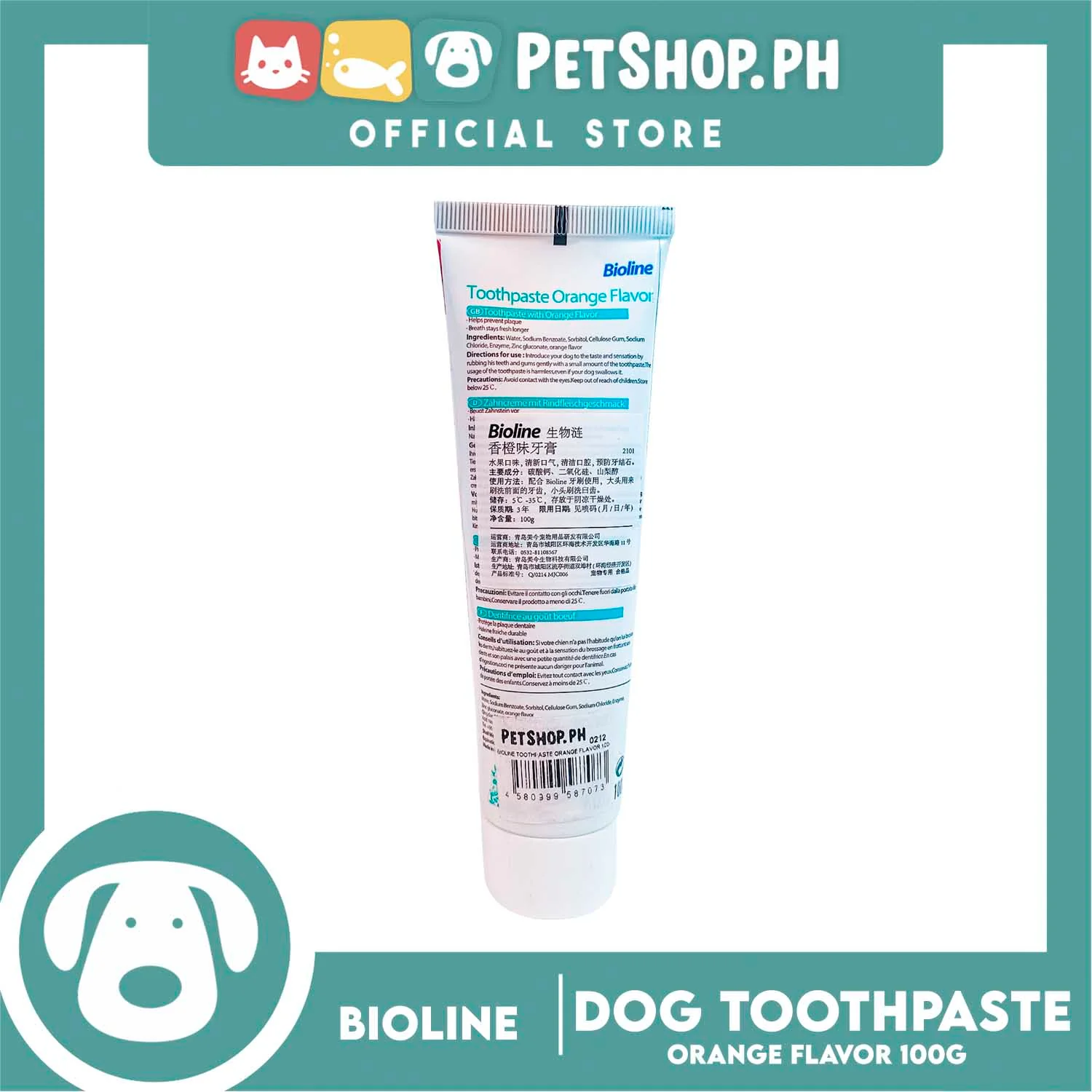 Bioline Toothpaste Orange Flavor 100g - Image 3