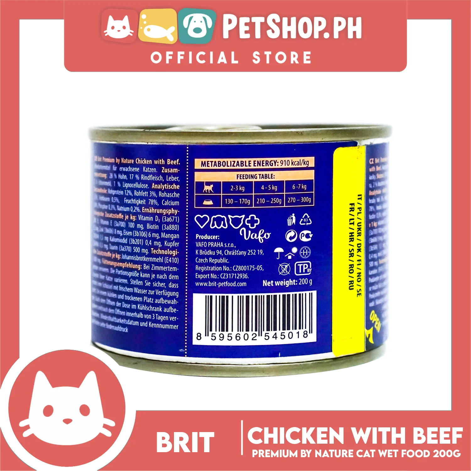 Brit Premium by Nature Chicken with Beef 200g Cat Wet Food - Image 3