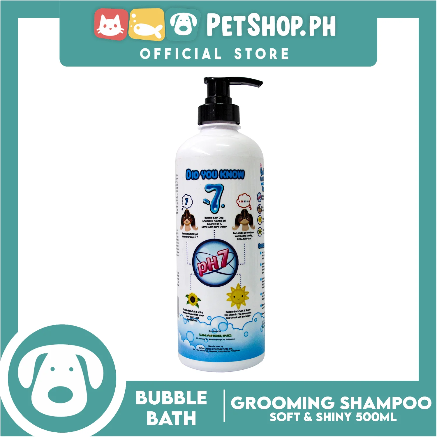 Bubble Bath Grooming Shampoo 500ml (Soft and Shiny) Dog Shampoo - Image 2