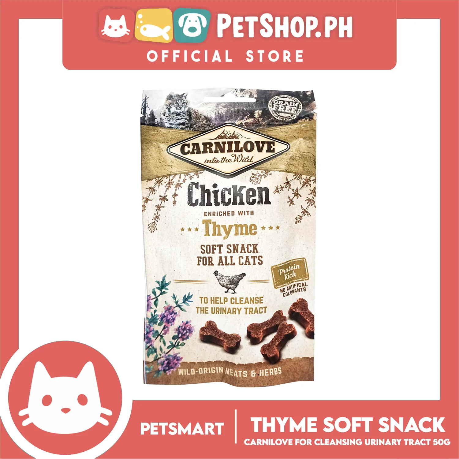 Carnilove Soft Snack Chicken with Thyme 50g Cat Treats