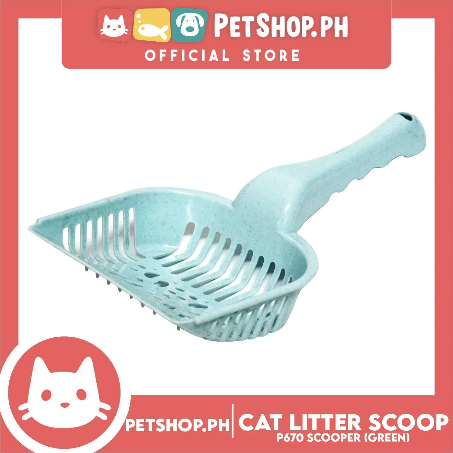 Cat Litter Scooper P670 Green - Image 3