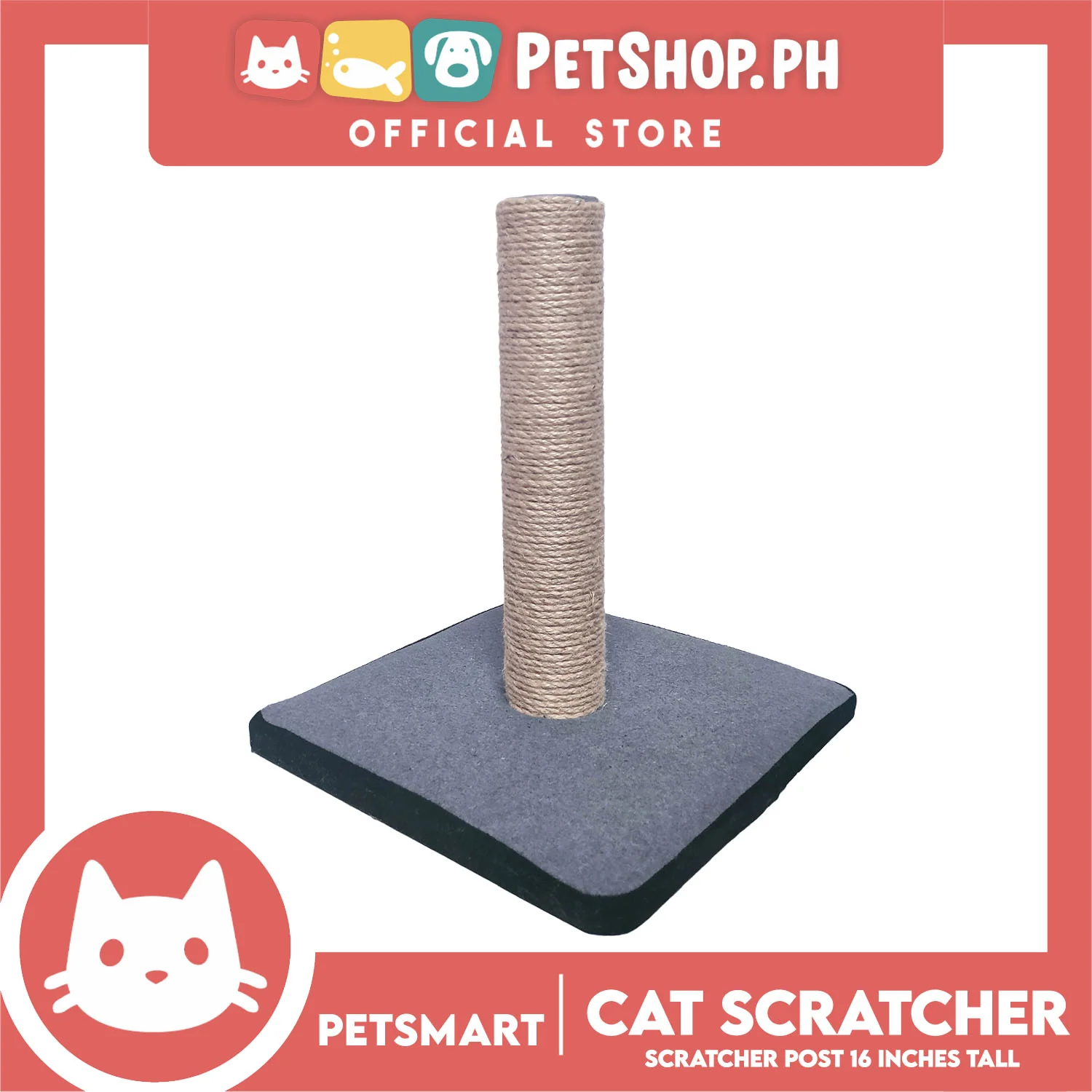 Cat Scratcher Post 16 Inches Tall (FKD140) Premium Basics Kitten Scratcher Sisal Scratch, Pet Furniture Cats, Cats Climbing Tower, Pet Cats Scratcher - Image 3