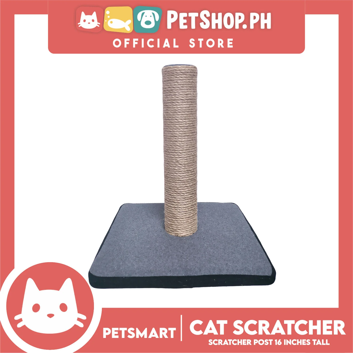 Cat Scratcher Post 16 Inches Tall (FKD140) Premium Basics Kitten Scratcher Sisal Scratch, Pet Furniture Cats, Cats Climbing Tower, Pet Cats Scratcher - Image 4