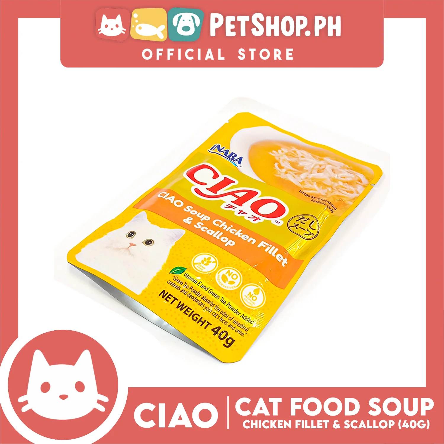 Ciao Soup Chicken Fillet And Scallop Flavor 40g (IC-213) Cat Wet Food - Image 3