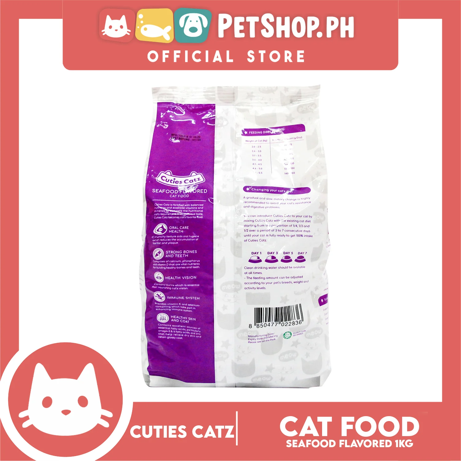 Cuties Catz Seafood Flavored 1kg - Image 3