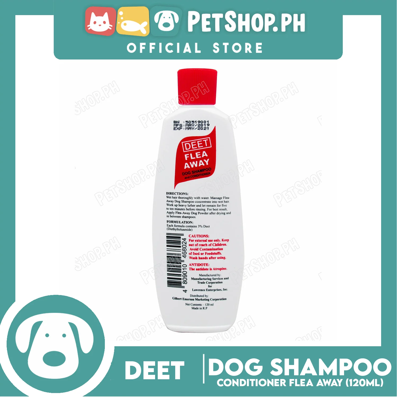Deet Flea Away Dog Shampoo and Conditioner - Image 3