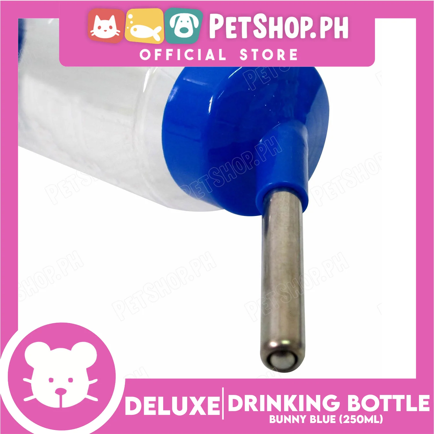 Deluxe Bunny Drinking Bottle Blue 250ml - Image 3