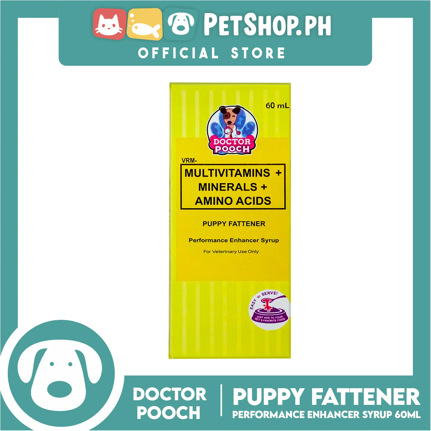 Doctor Pooch Multivitamins And Minerals, Amino Acids Syrup Puppy Fattener 60ml - Image 2