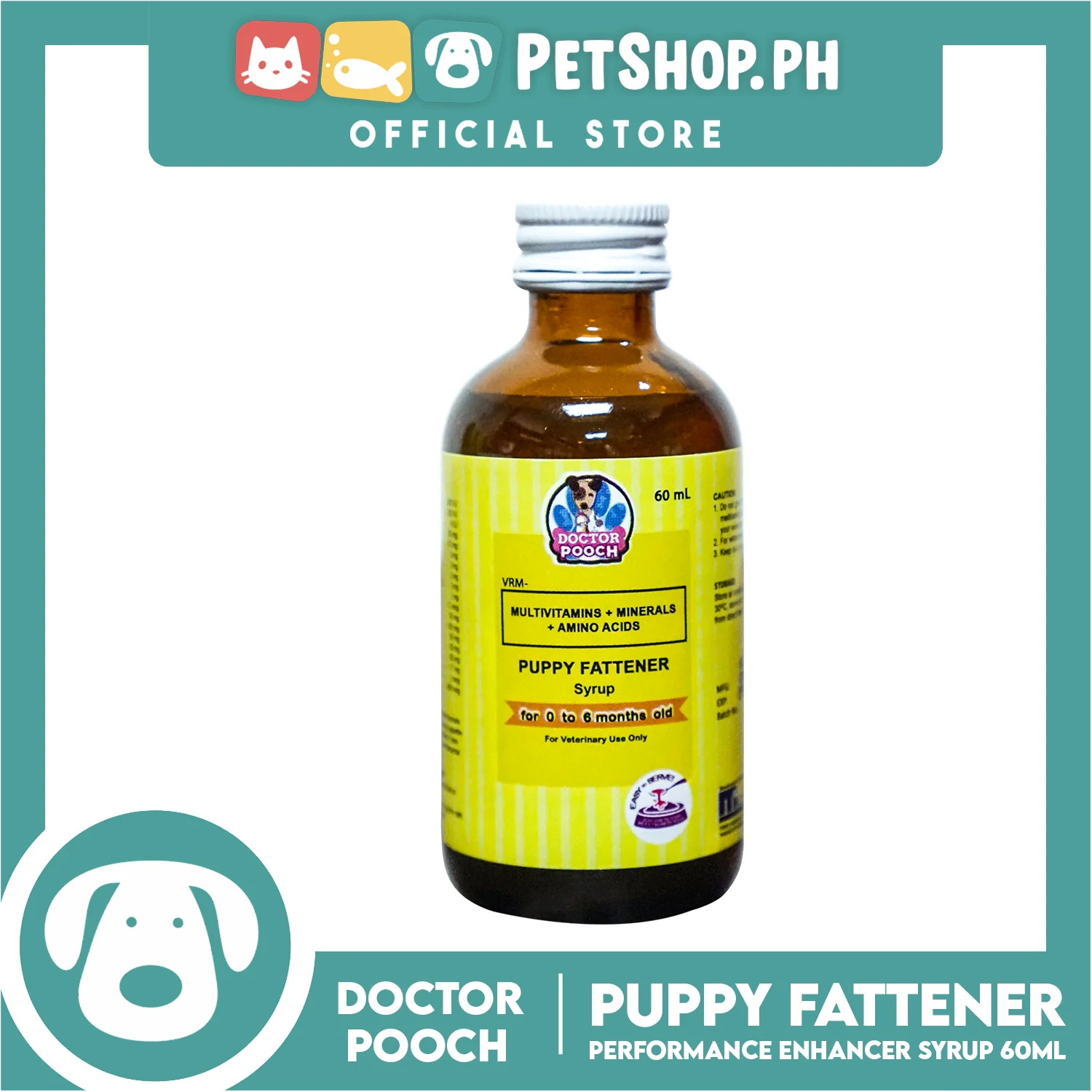 Doctor Pooch Multivitamins And Minerals, Amino Acids Syrup Puppy Fattener 60ml - Image 4