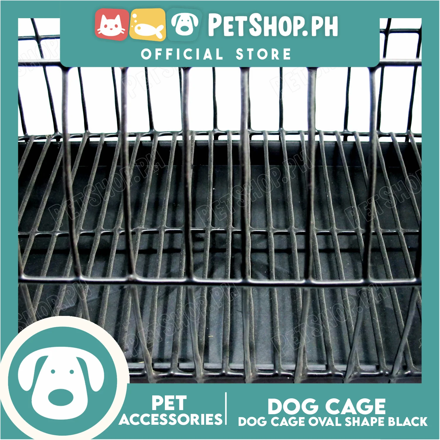 Dog Cage Extra Large Oval Black - Image 5