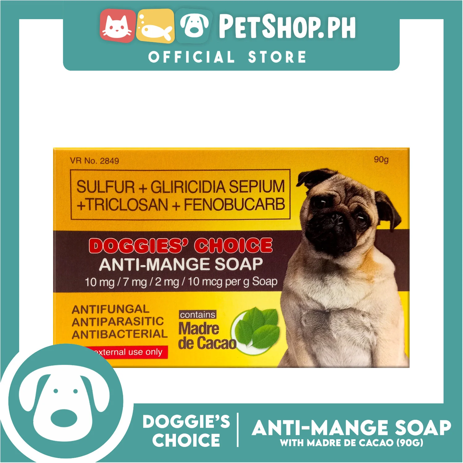 Doggies' Choice Anti-Mange Dog Soap with Madre de Cacao 90g - Image 3