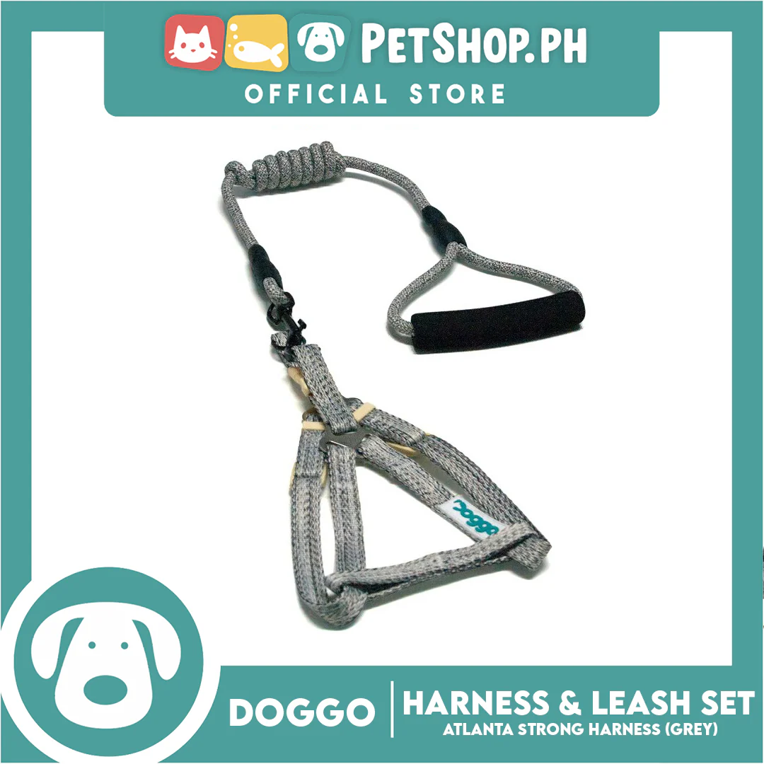 Doggo Atlanta Strong Harness and Leash Set Large (Gray) - Image 3