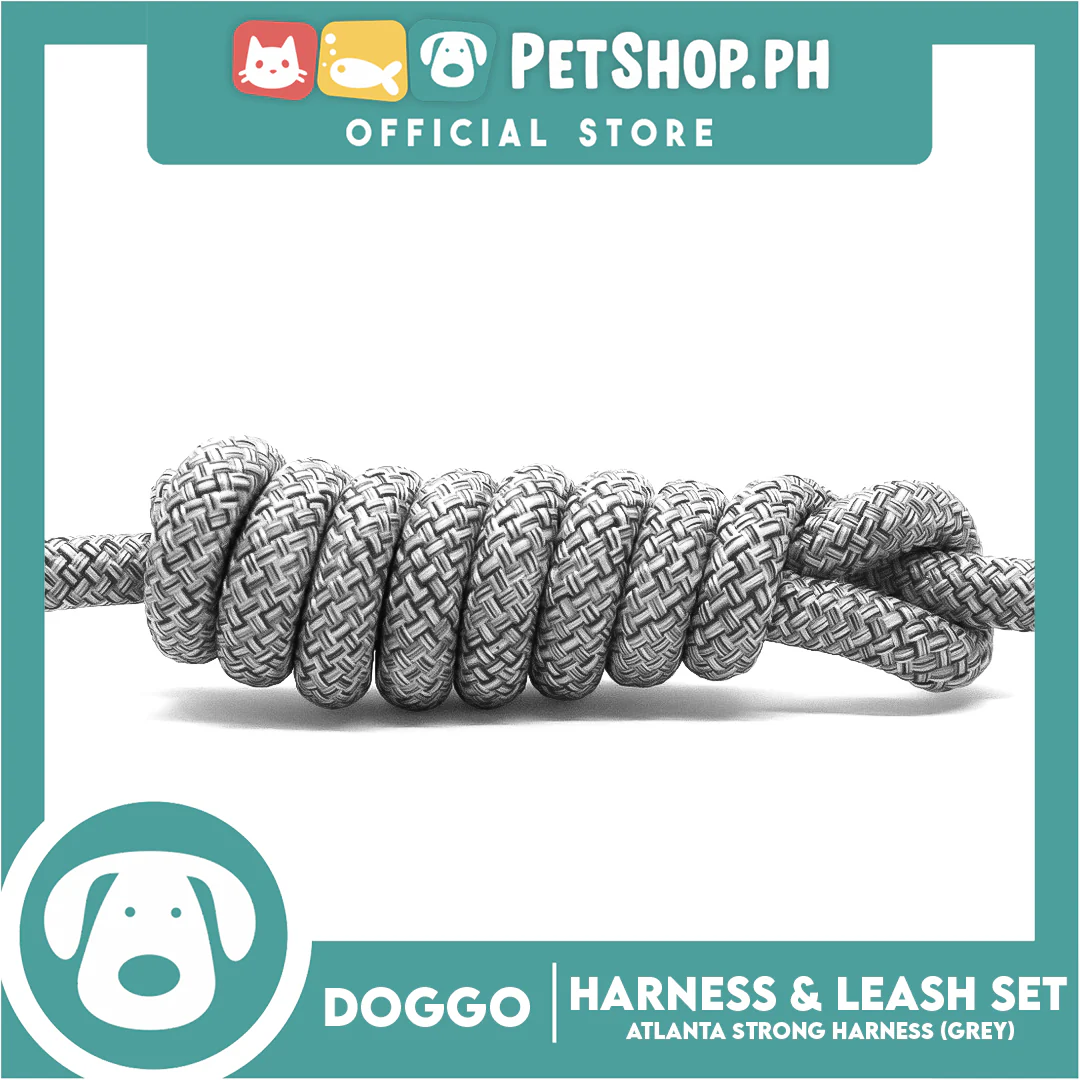 Doggo Atlanta Strong Harness and Leash Set Large (Gray) - Image 5