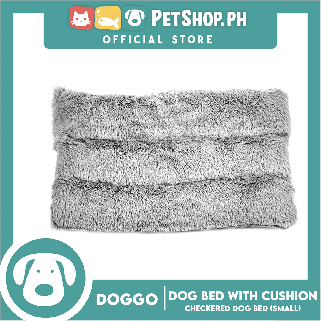 Doggo Checkered Dog Bed (Small) Pet Bed with Removable Cushion - Image 3