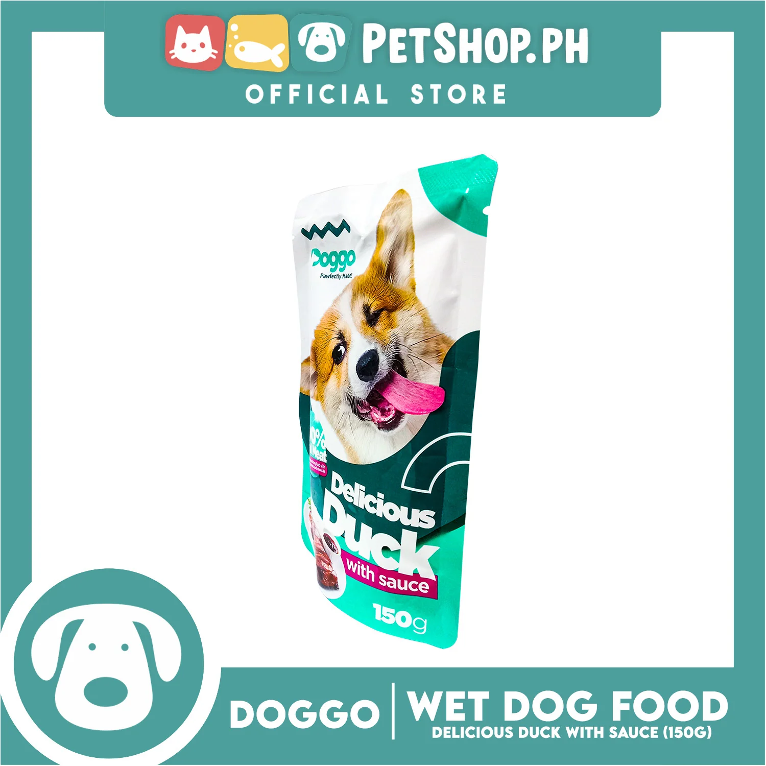 Doggo Delicious Duck with Sauce Wet Dog Food 150g - Image 3