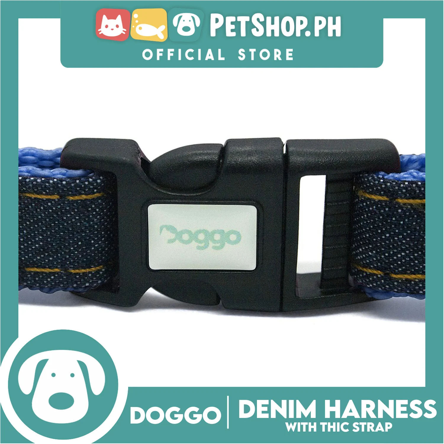Doggo Denim Harness Extra Small Size (Red) Harness for Dog - Image 3