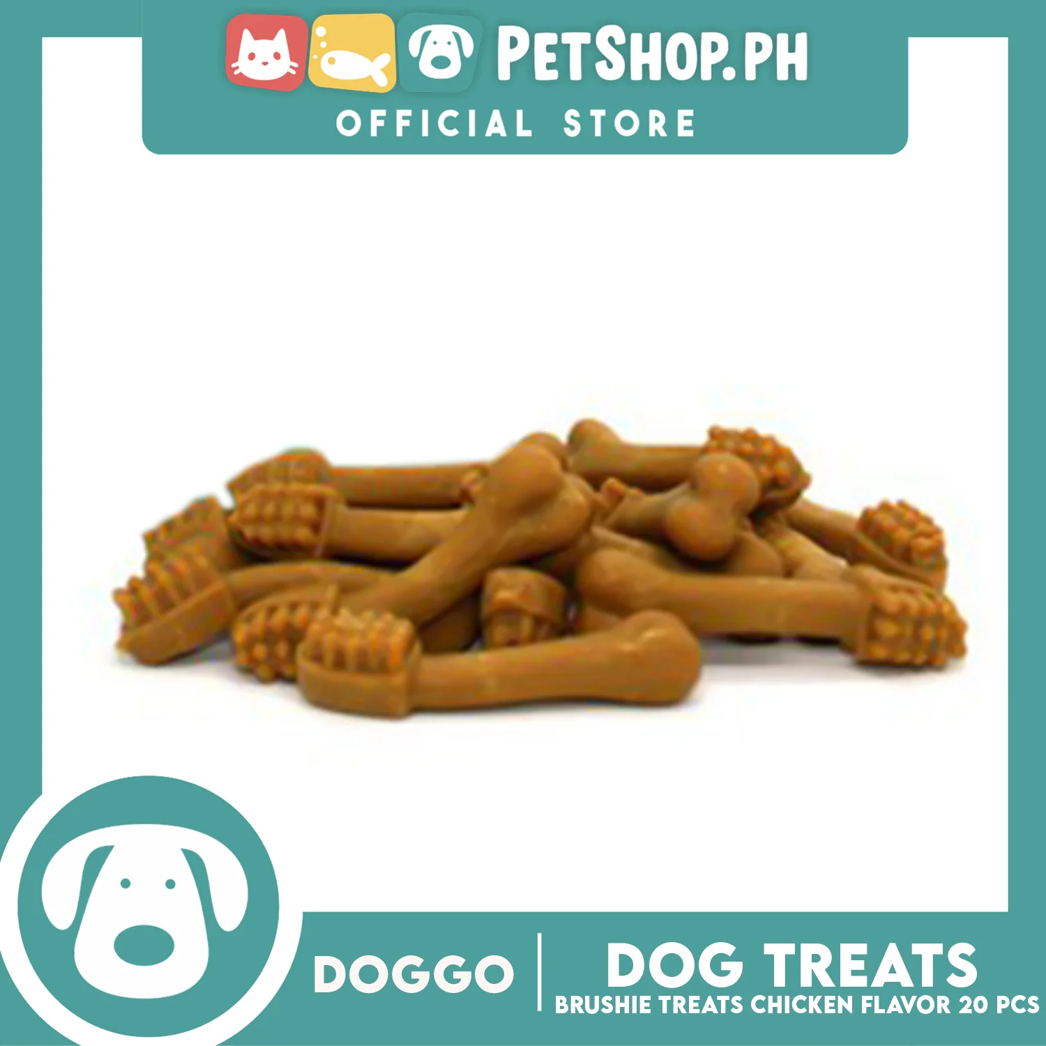 Doggo Dog Brushie Treats 160 grams, 20 pcs. (Chicken Flavor) Brushie Treats for Your Dog - Image 2