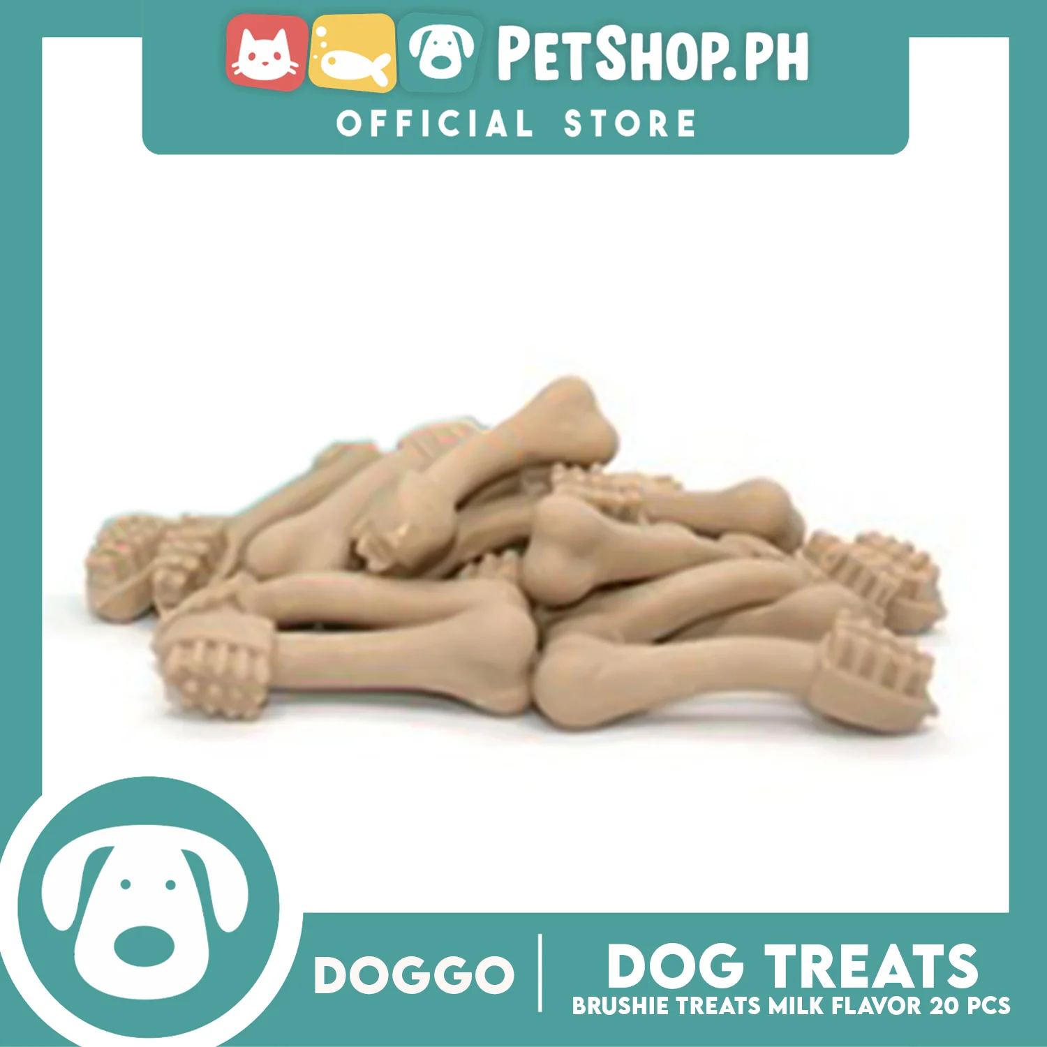 Doggo Dog Brushie Treats 160 grams, 20 pcs. (Milk Flavor) Brushie Treats for Your Dog - Image 2