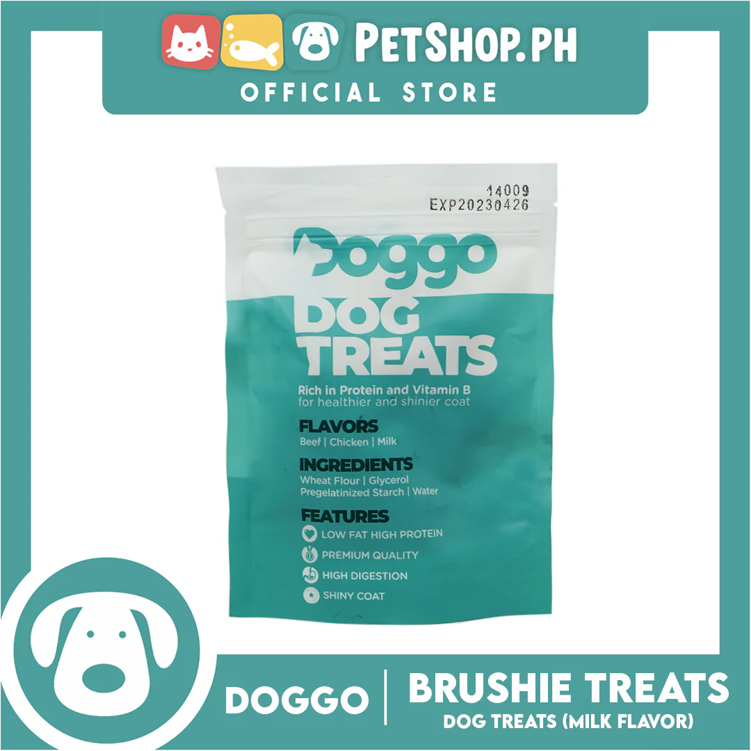 Doggo Dog Brushie Treats 80 grams, 10 pcs. (Milk Flavor) - Image 2