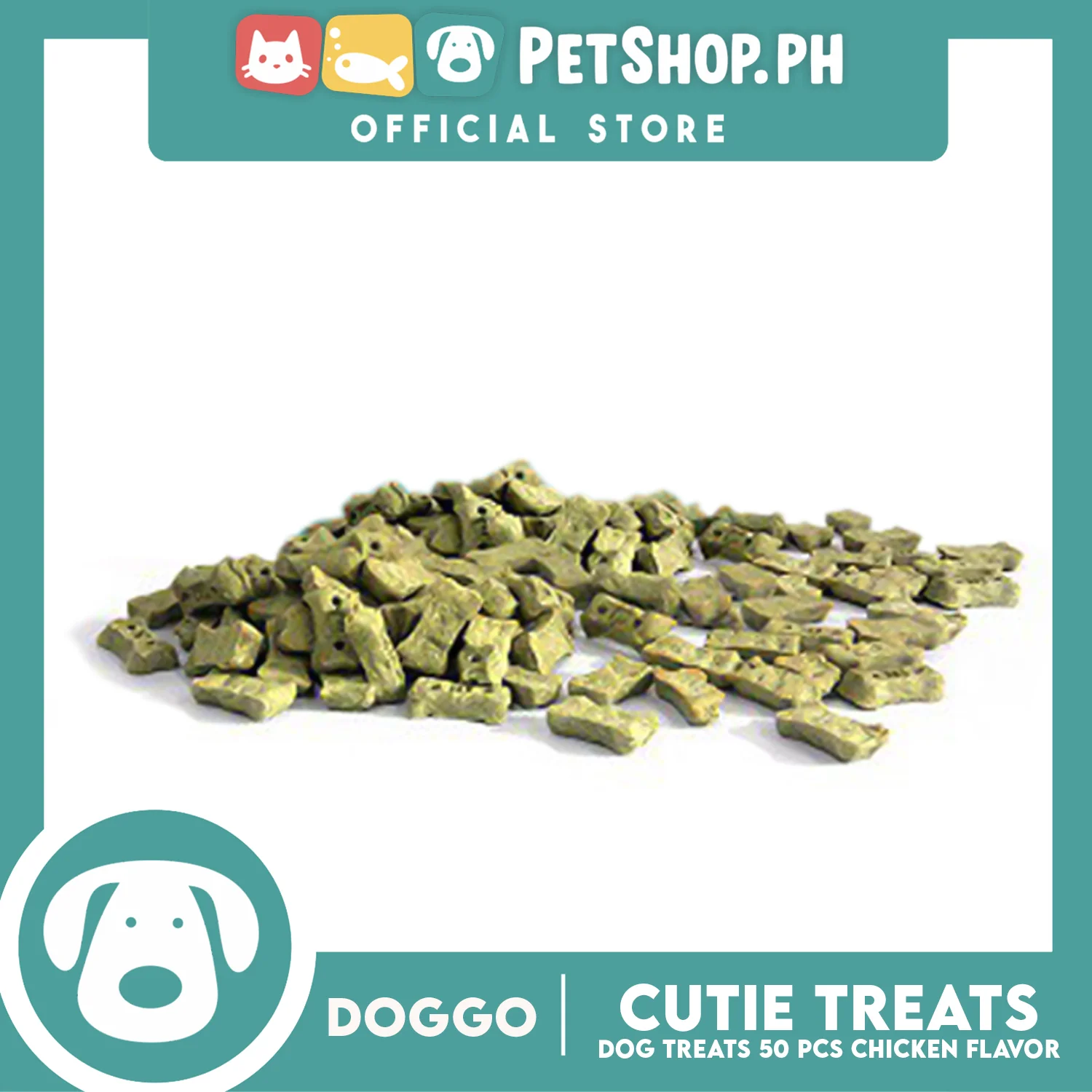 Doggo Dog Cutie Treats 150 grams, 50 pcs. (Chicken Flavor) Treats for Your Dog - Image 4