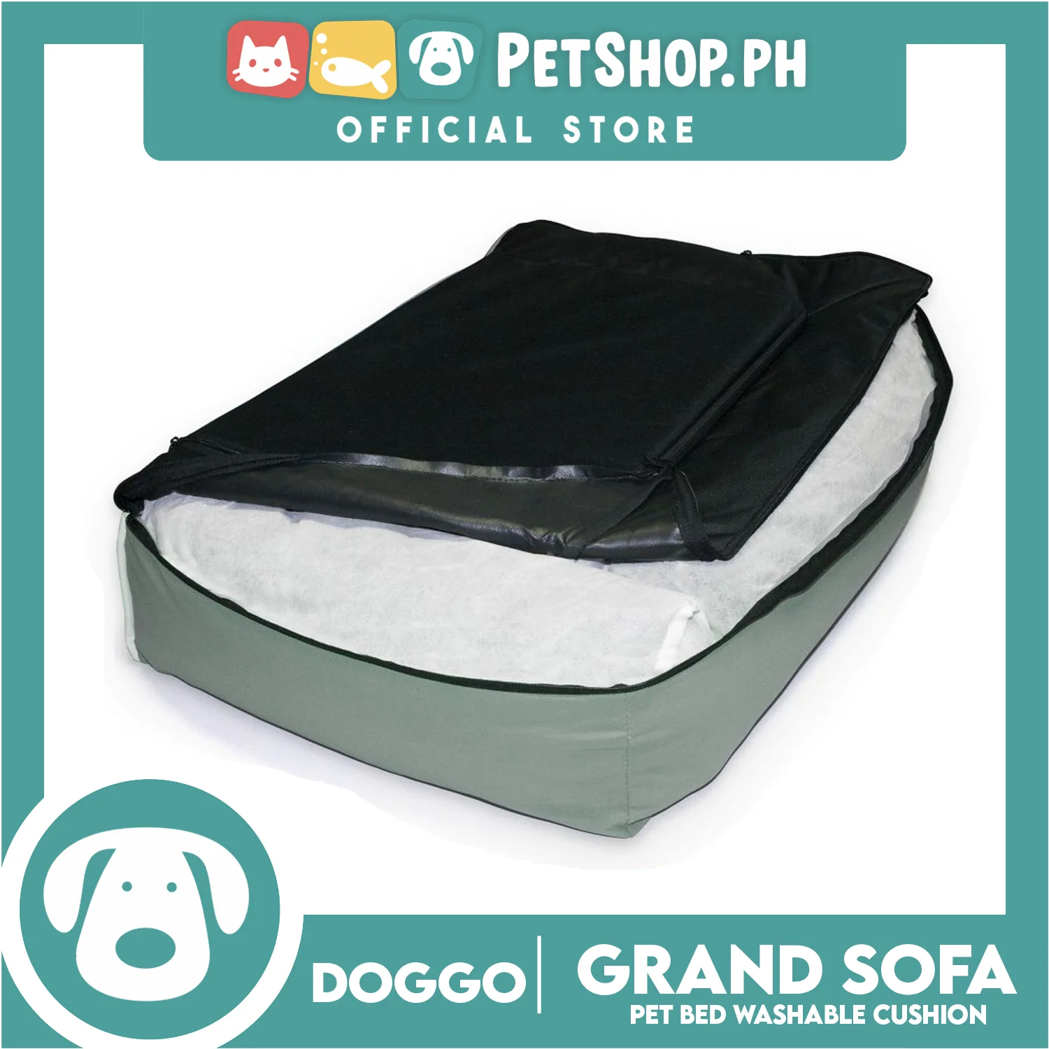Doggo Grand Sofa Bed (Medium) Orthopedic Dog Bed Pet Sofa Bed - Image 3