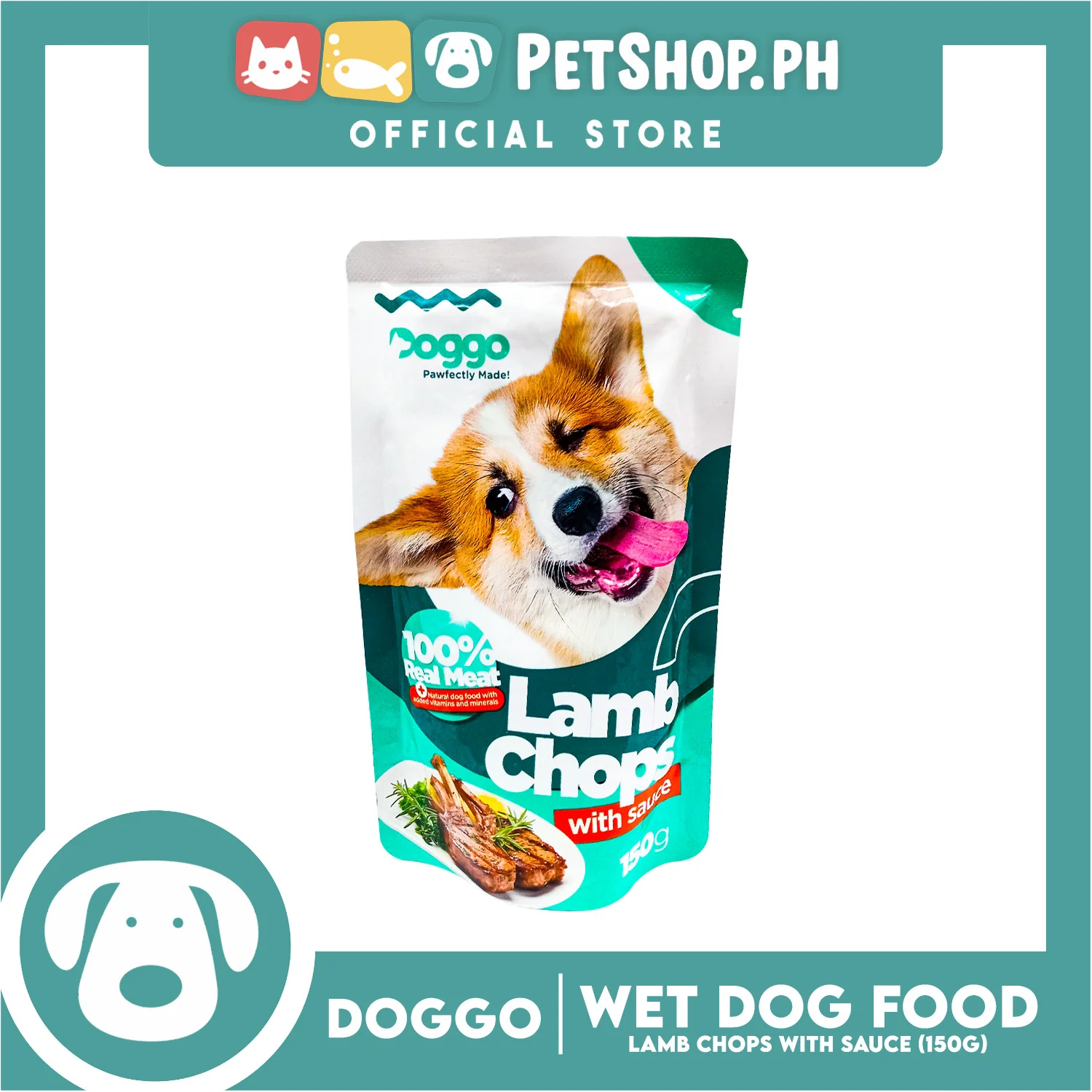 Doggo Lamb Chops with Sauce Wet Dog Food 150g - Image 2