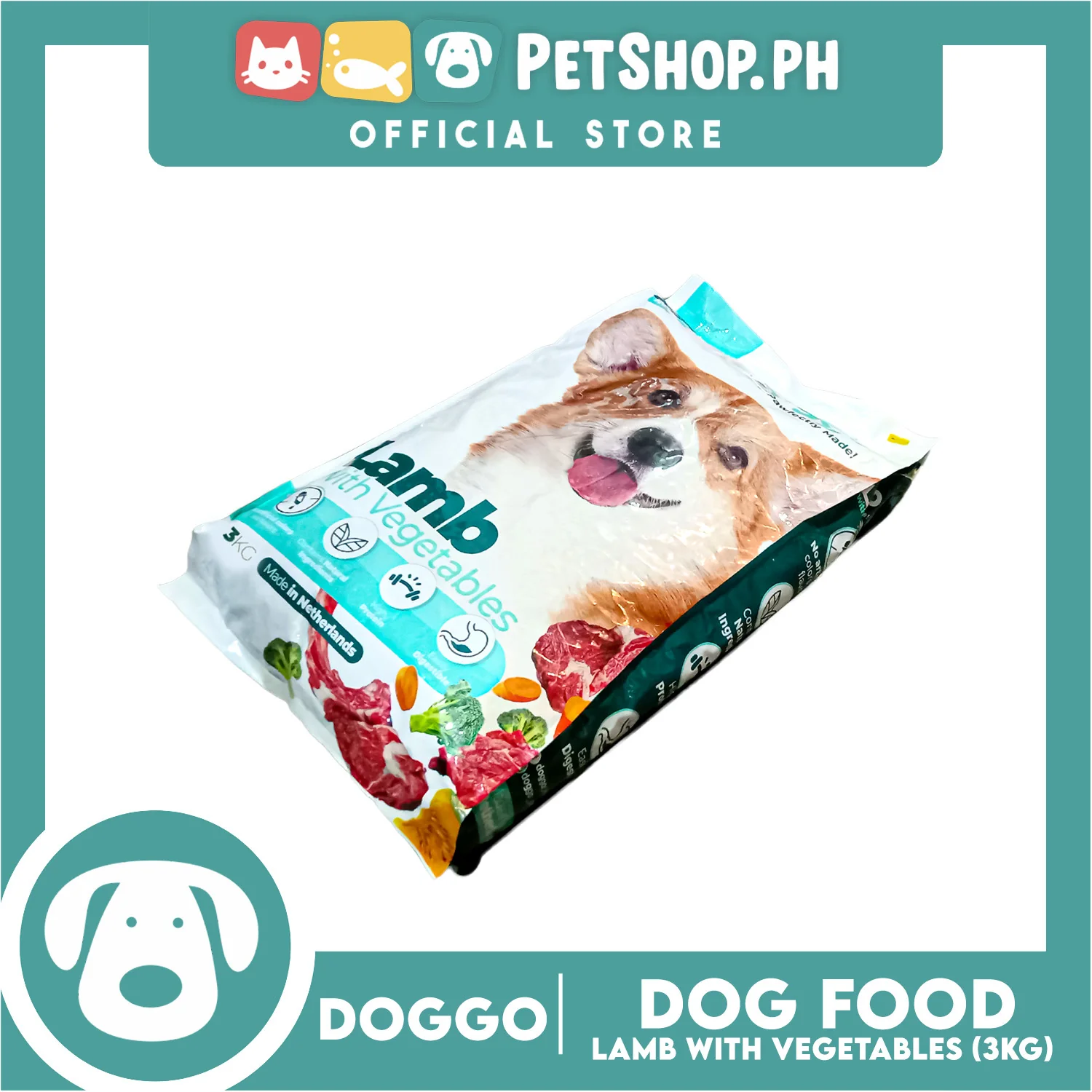 Doggo Lamb with Vegetables Dry Dog Food (3kg) - Image 3