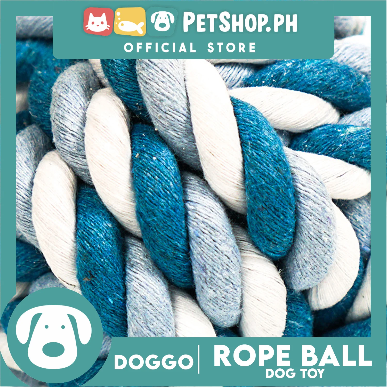 Doggo Rope Ball Small Size (Pink) Perfect Toy for Dog - Image 4