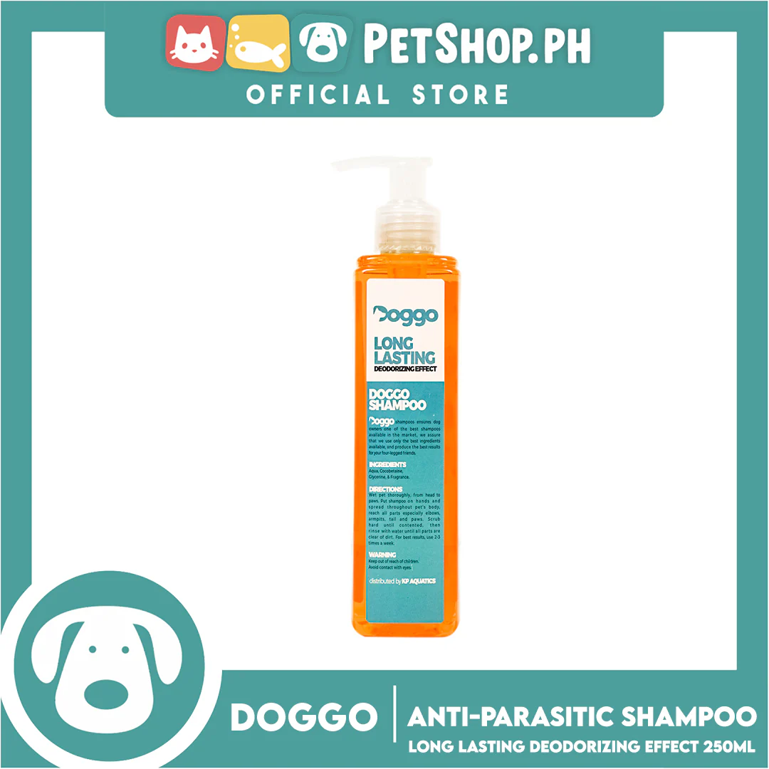Doggo Shampoo Long Lasting Deodorizing Effect 250ml (Anti-Parasitic) - Image 3