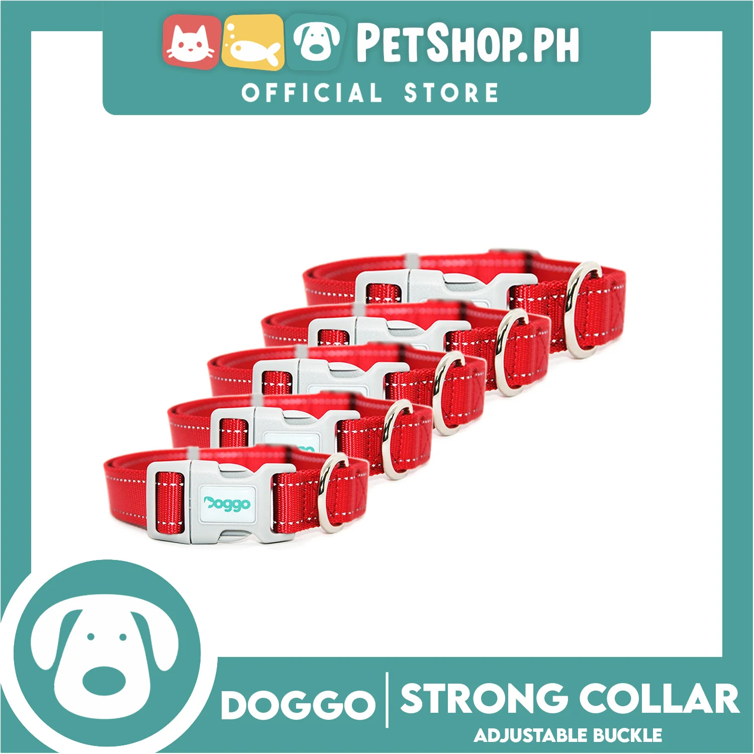 Doggo Strong Collar Extra Large Size (Red) Soft And Durable Collar for Your Dog - Image 2