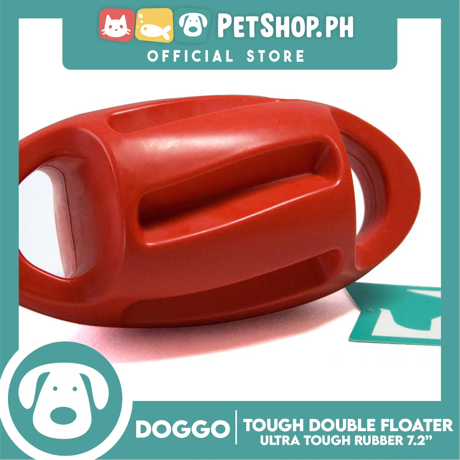Doggo Tough Floater Design (Red) Dog Toy Pet Toy for Adult - Image 2