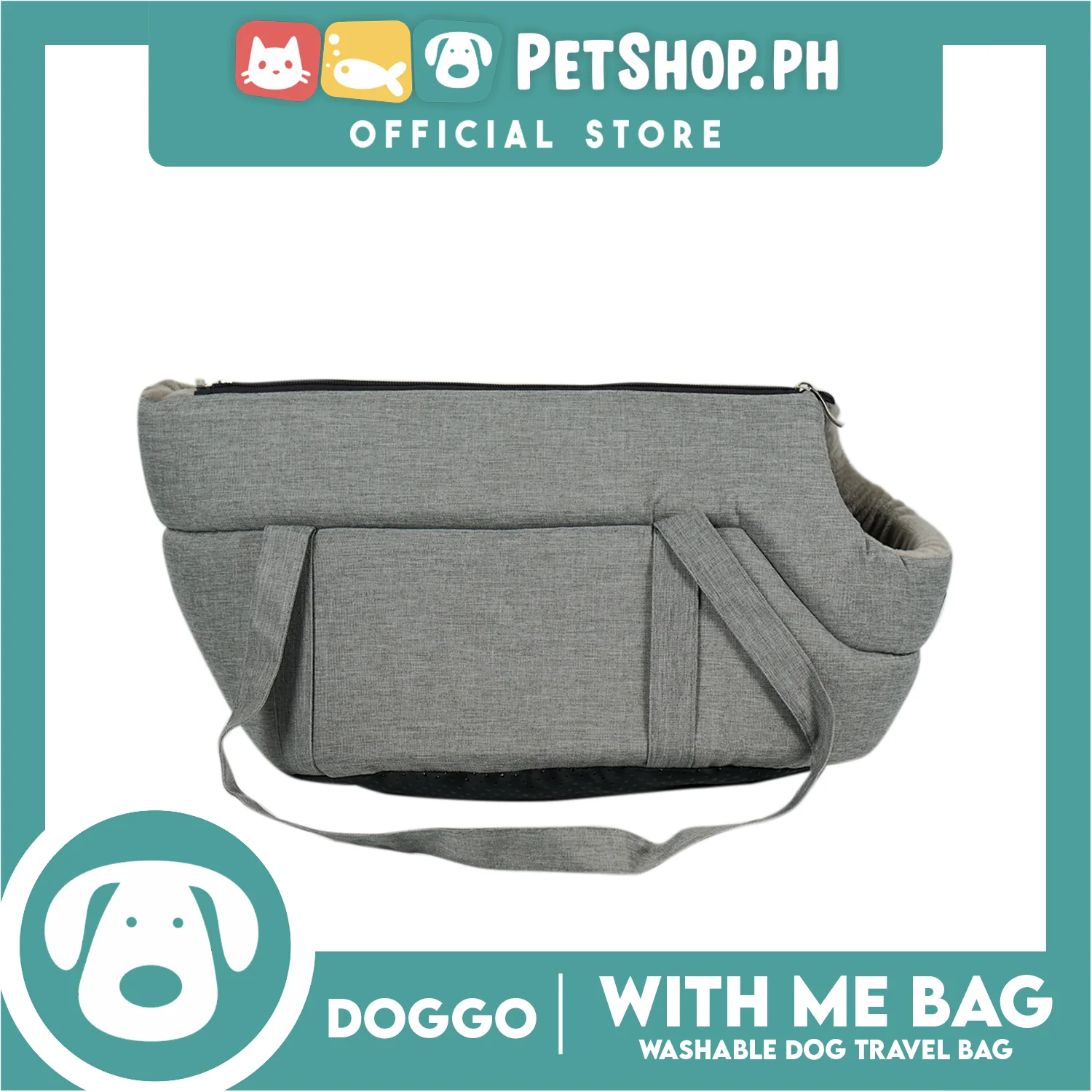 Doggo With Me Bag, Dog Travel Bag Washable (Small) - Image 2