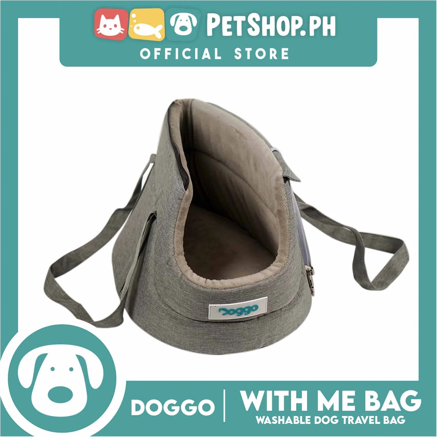 Doggo With Me Bag, Dog Travel Bag Washable (Small) - Image 4