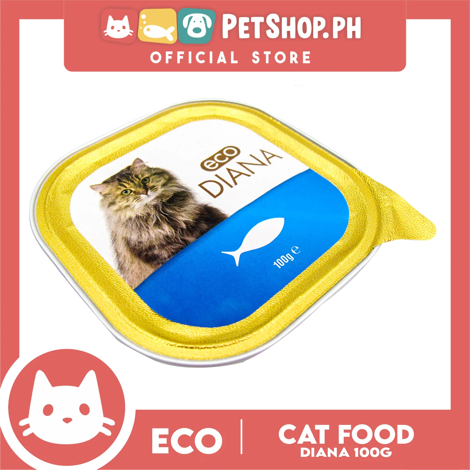 Eco Diana Chunks And Pate With Fish 100g Cat Wet Food - Image 4