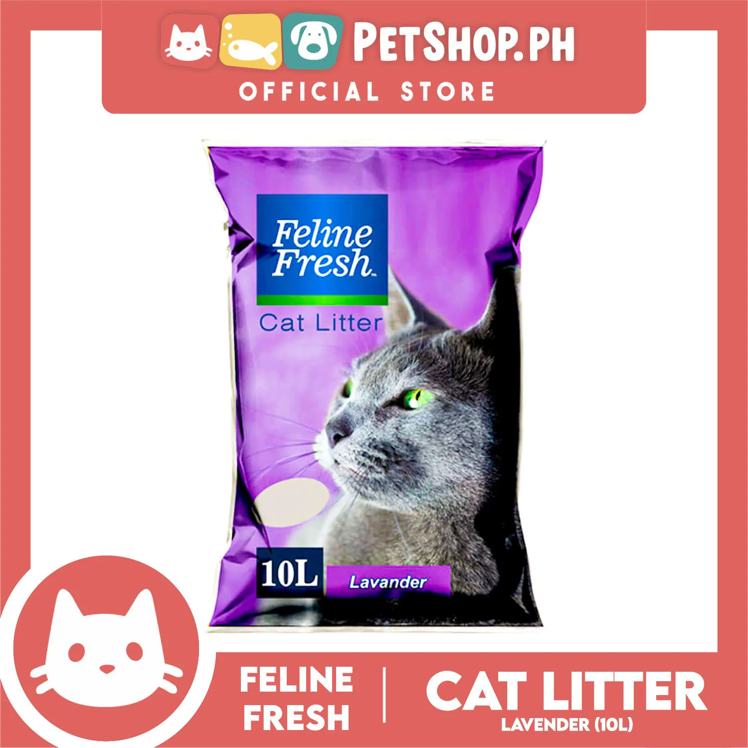 Feline Fresh Cat Litter Sand 10 Liters (Lavender Scent) 99% Dust-Free, High Absorbency, Minimal Tracking For Cats Of All Ages - Image 2
