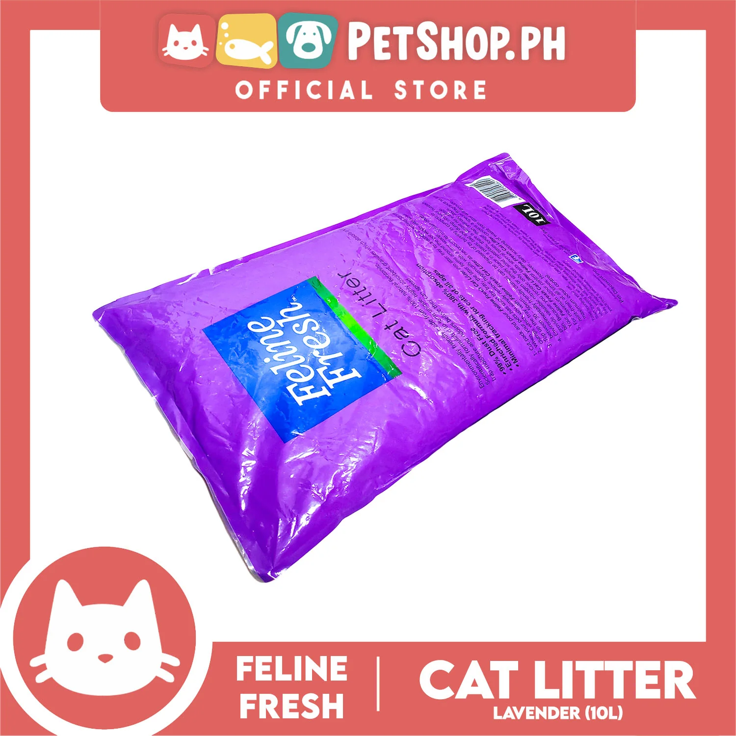 Feline Fresh Cat Litter Sand 10 Liters (Lavender Scent) 99% Dust-Free, High Absorbency, Minimal Tracking For Cats Of All Ages - Image 3